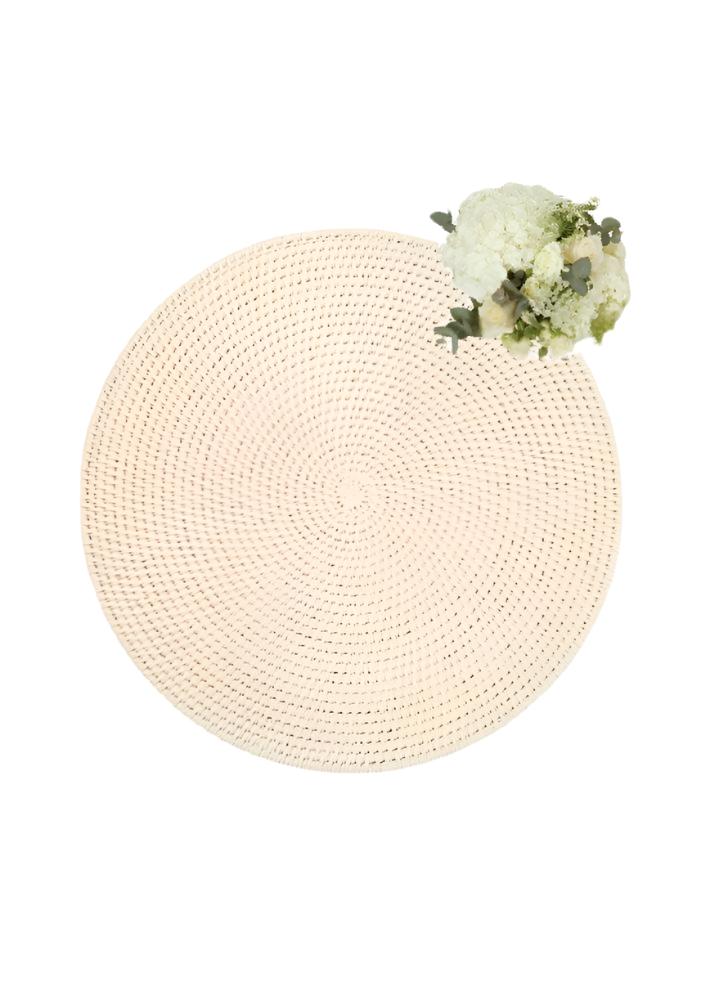 Placemats Round & Round Rattan Placemat Sand Colour - Set of 4