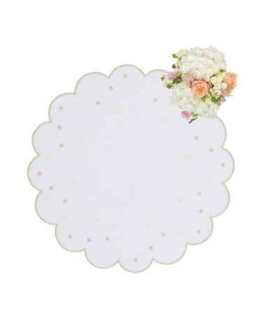 Scalloped Garden Round Placemats - Set of 4