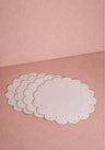 Scalloped Garden Round Placemats - Set of 4