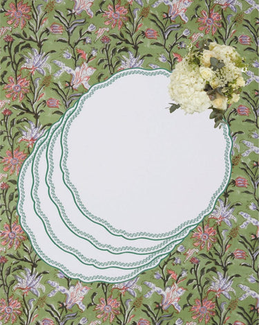 Placemats Smart Green Trim Placemats - Set of 4