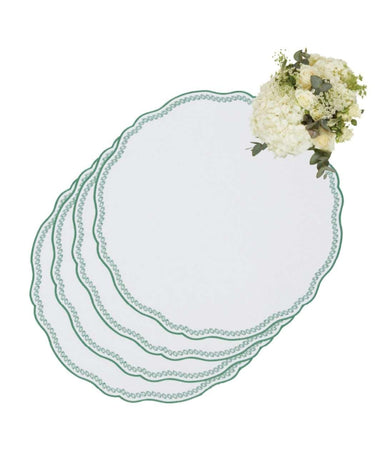 Smart Green Trim Placemats - Set of 4