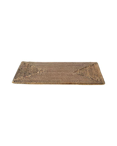 Placemats Surrey Rattan Rectangles charger  Placemat Brown - Set of 4