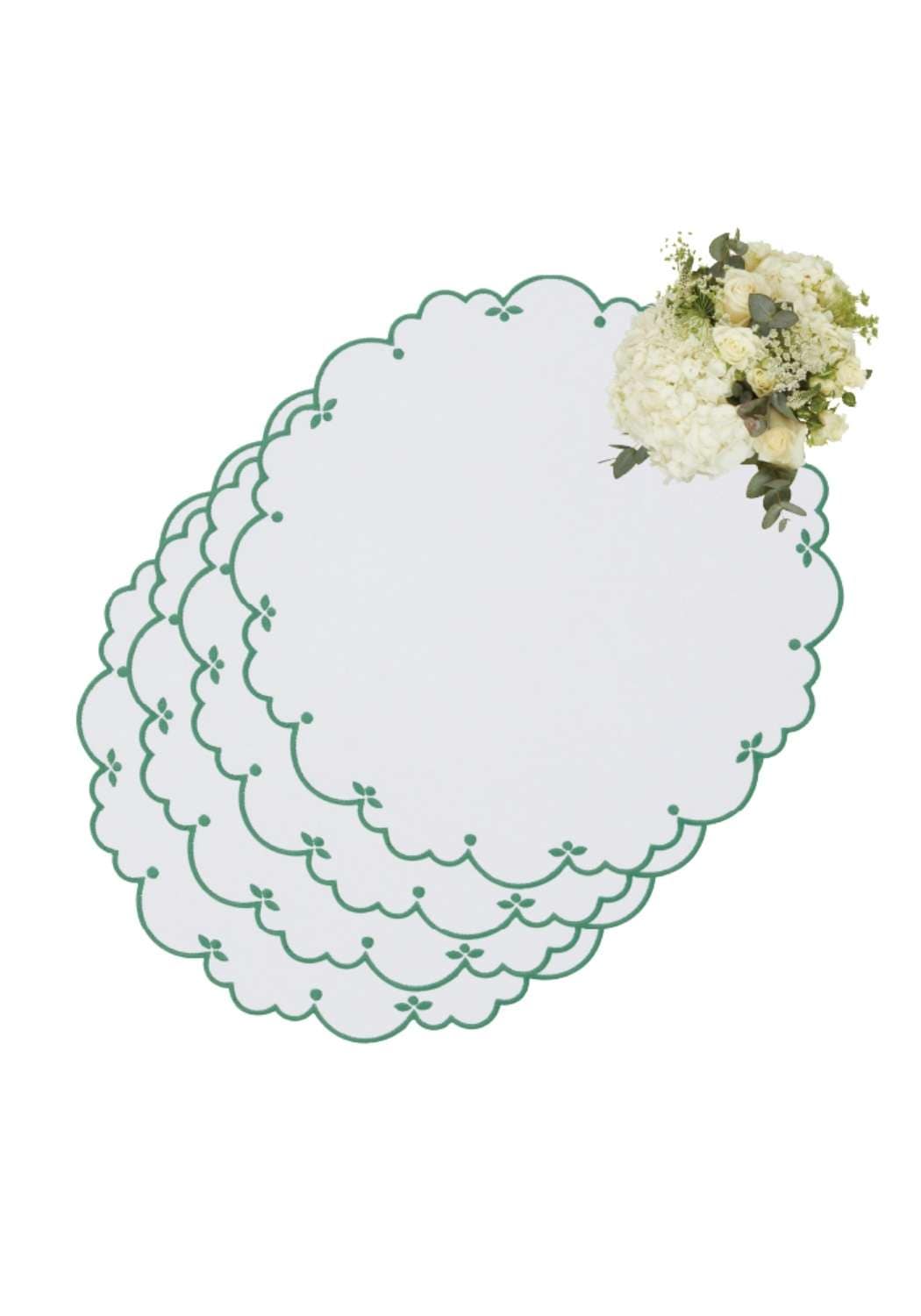 Sweet Greens Round Placemats - Set of 4