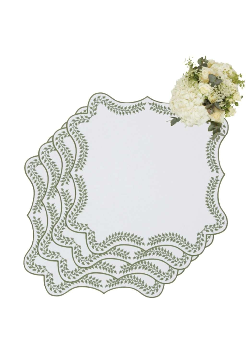 Tabitha Green Wreath Placemats - Set of 4