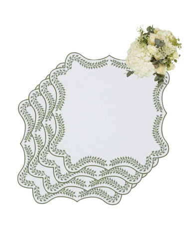 Tabitha Green Wreath Placemats - Set of 4