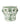 Ceramic Green Tropical Botanical Planter