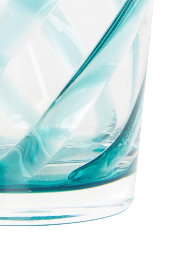Poolside Gossip - Translucent Turquoise Tumbler x 6 - Casa by Josephine Jenno