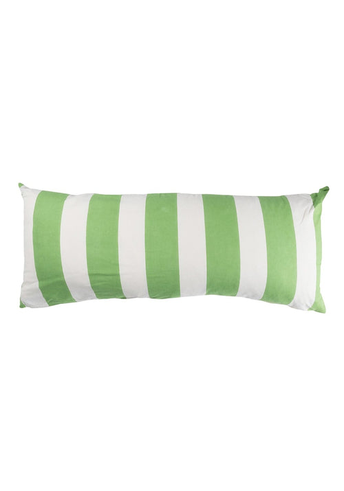 Poppy Sage Cabana Stripe Long Lumbar Cushion Cover