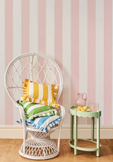 Poppy Sunshine Cabana Stripe Ruffled Pillow Cover - Casa by Josephine Jenno