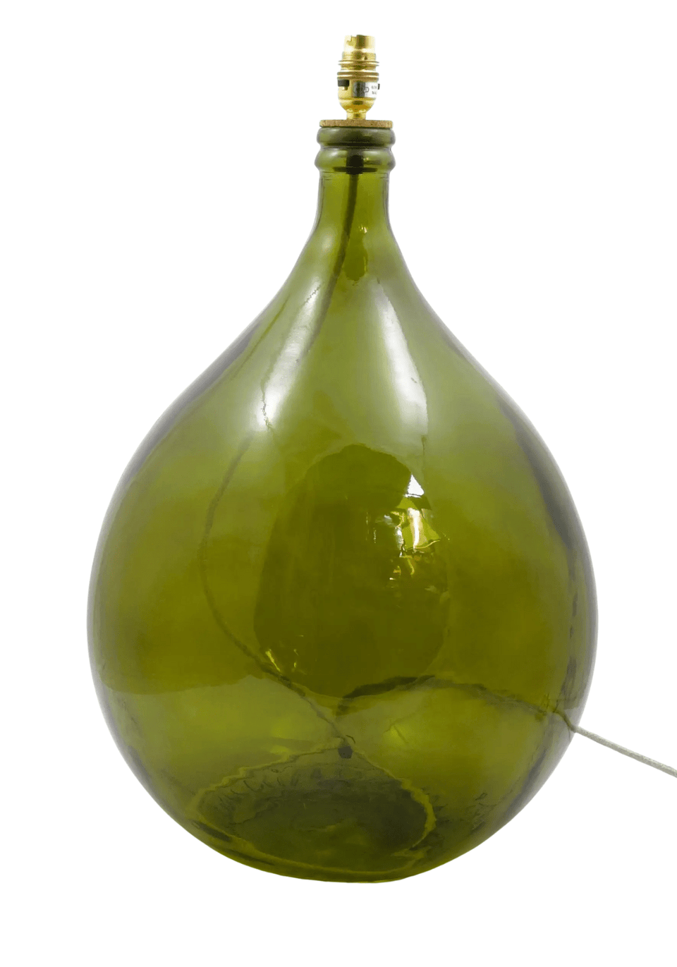 Poppy's Olive Green Recycled Glass Lamp Base - Casa by Josephine Jenno