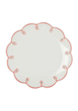 Pretty In Pink Scalloped Lunch Plate - Set of 4 - Casa by Josephine Jenno