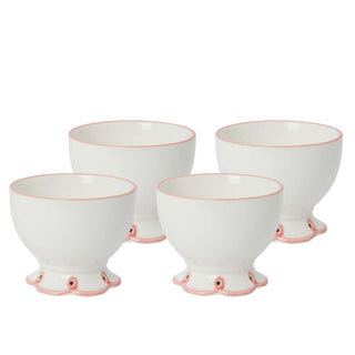Pretty In Pink Scalloped Nibbles Bowl - Set of 4 - Casa by Josephine Jenno