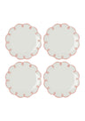Pretty in Pink Scalloped Side Plates - Set of 4