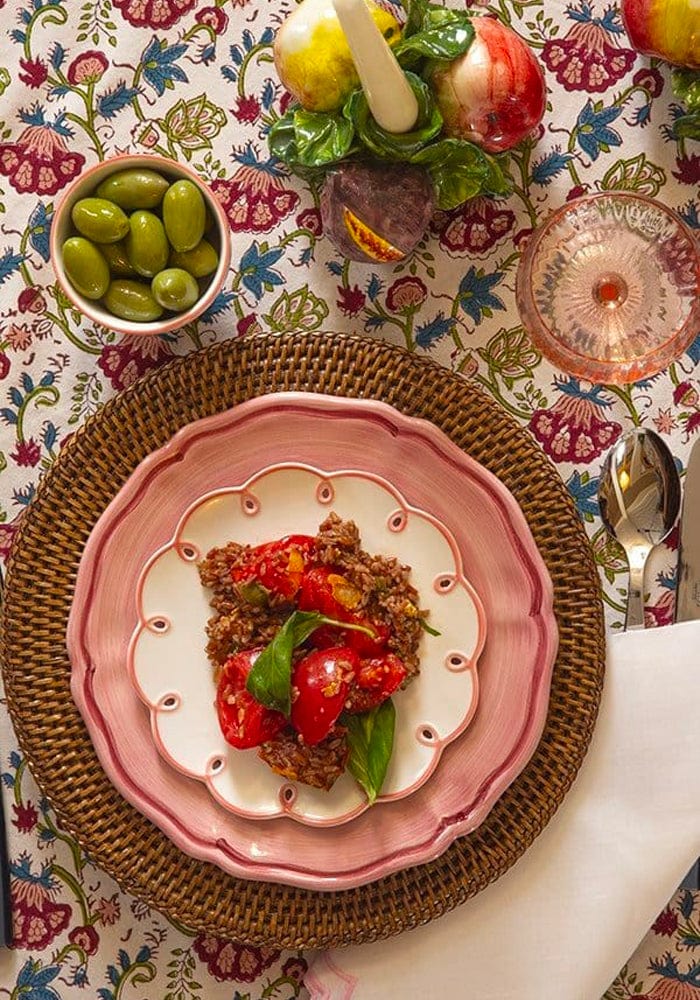 Pretty in Pink Scalloped Plates - Set of 4 Side Plates - Casa by Josephine Jenno