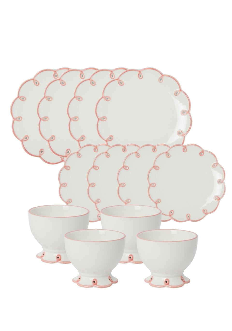 Pretty in Pink Scalloped Set