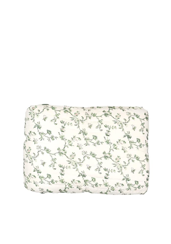 Soft Cotton Green Cherry Blossom Quilt