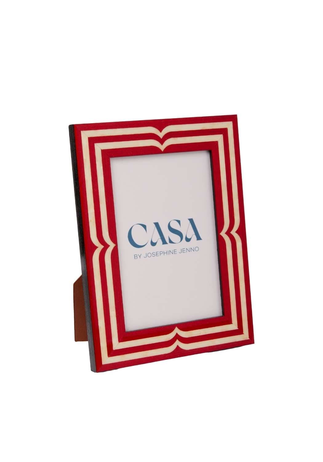 Raspberry Beret Marquetry Frame 6x4" - Casa by Josephine Jenno