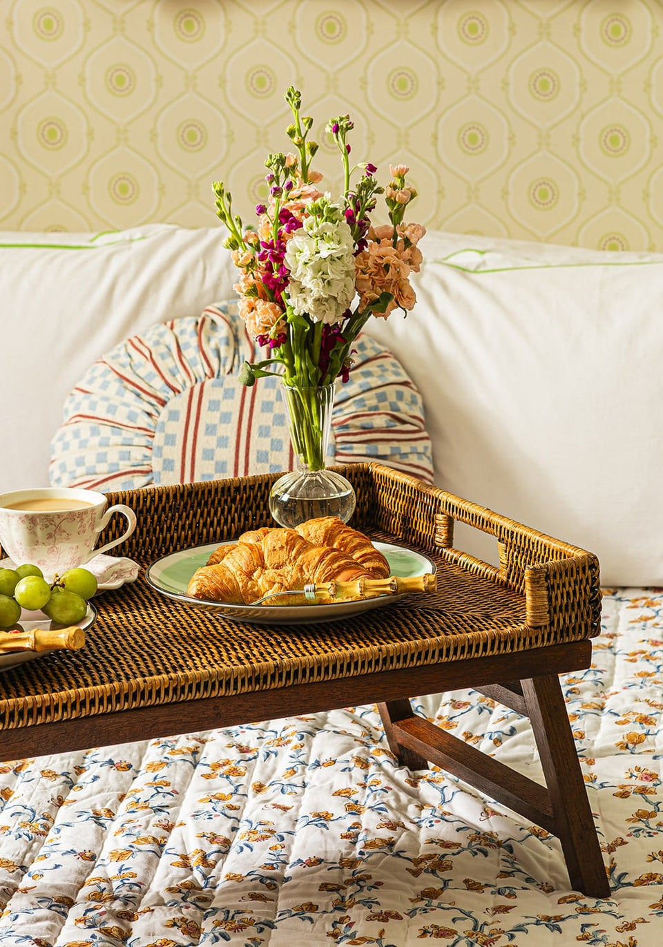 Rattan Breakfast Tray - Brown - Casa by Josephine Jenno