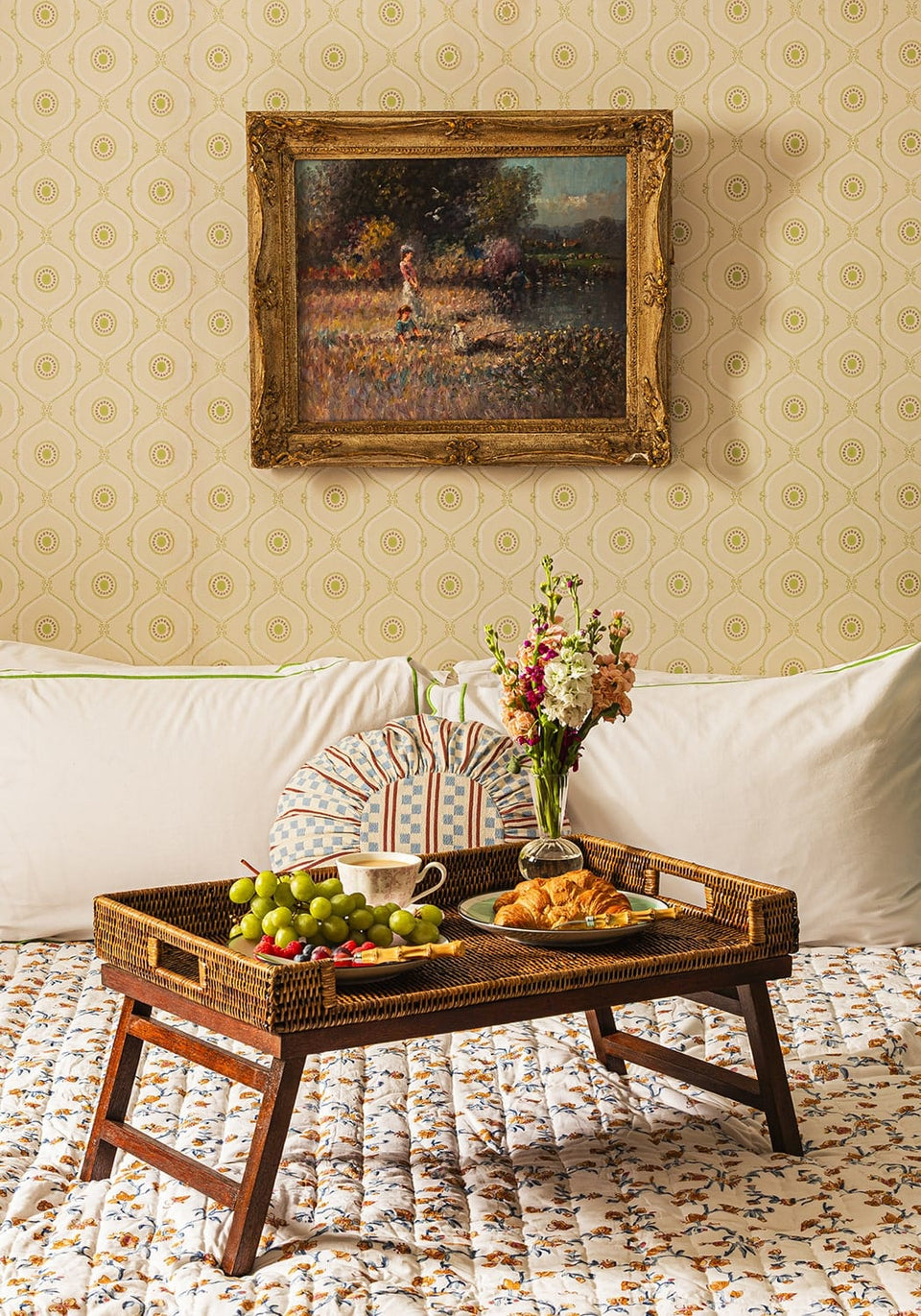 Rattan Breakfast Tray - Brown - Casa by Josephine Jenno