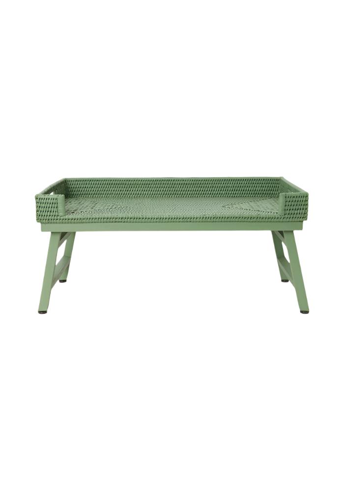 Rattan Breakfast Tray - Green - Casa by Josephine Jenno