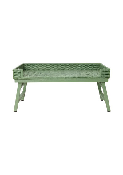 Rattan Breakfast Tray - Green