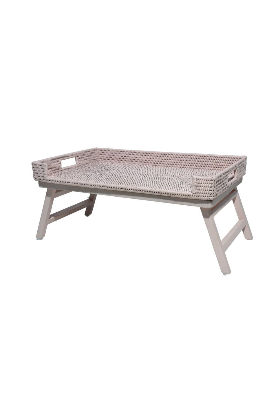 Rattan Breakfast Tray - Pink - Casa by Josephine Jenno