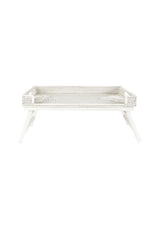 Rattan Breakfast Tray - White - Casa by Josephine Jenno