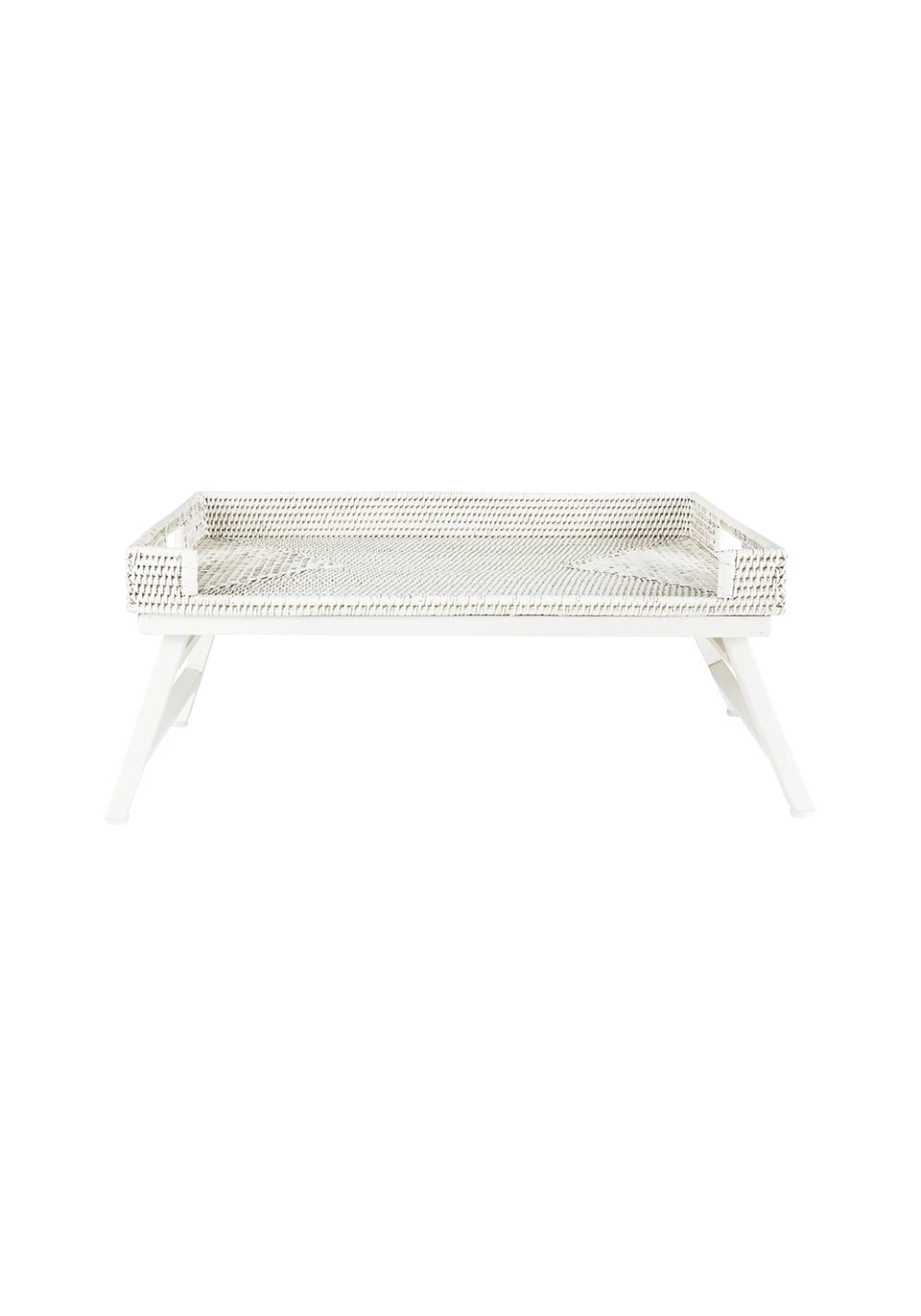 Rattan Breakfast Tray - White - Casa by Josephine Jenno