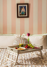 Rattan Breakfast Tray - White - Casa by Josephine Jenno