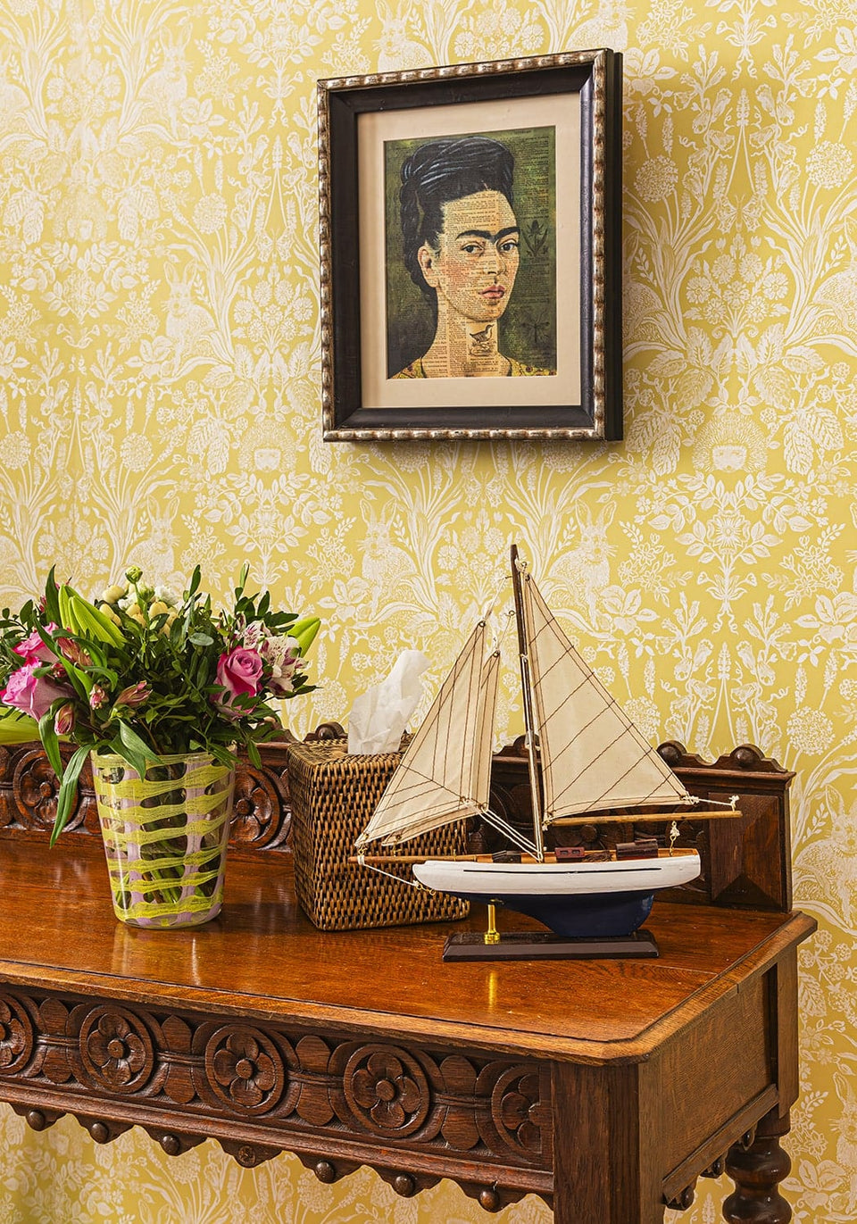 Rattan Tissue Box Cover - Brown - Casa by Josephine Jenno