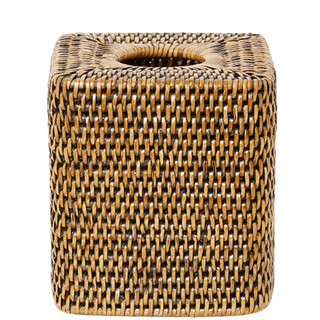 Rattan Tissue Box Cover - Brown - Casa by Josephine Jenno