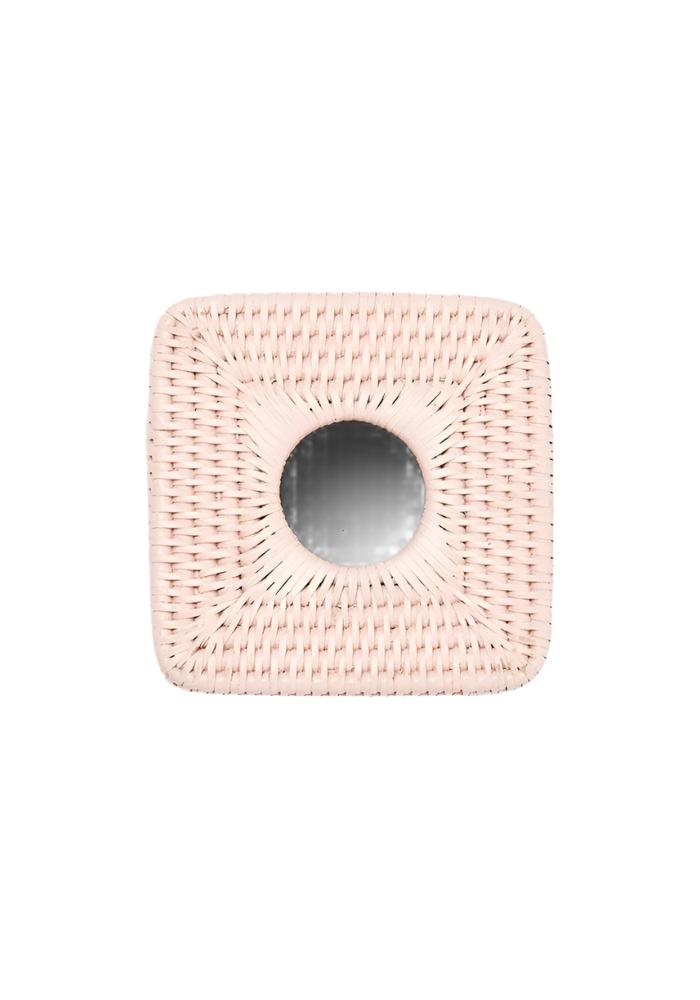 Rattan Tissue Box Cover - Pink - Casa by Josephine Jenno