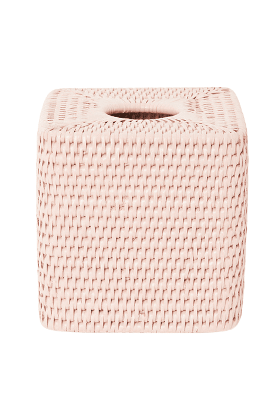 Rattan Tissue Box Cover - Pink - Casa by Josephine Jenno