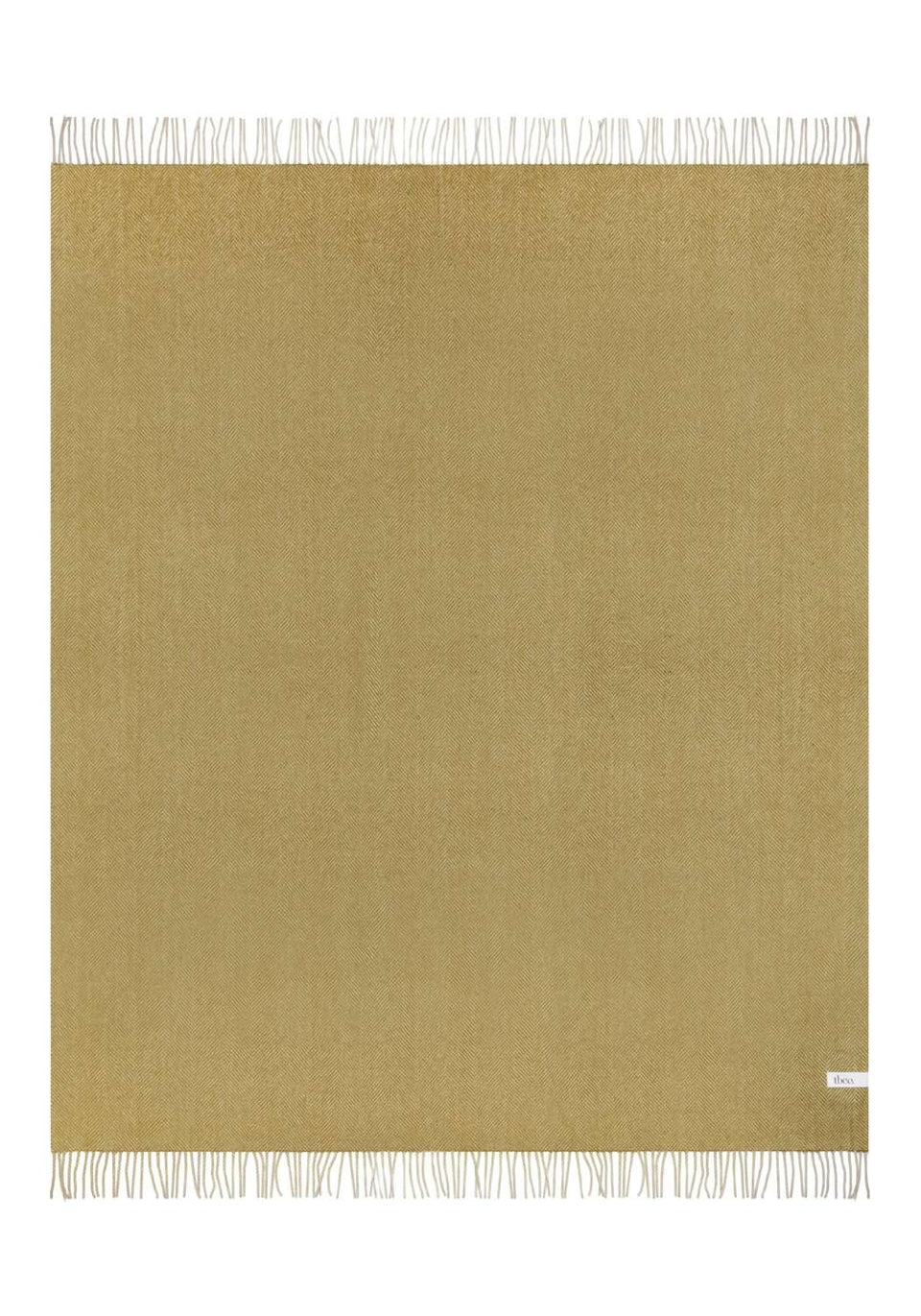 Recycled Wool Blanket in Olive Herringbone - Casa by Josephine Jenno