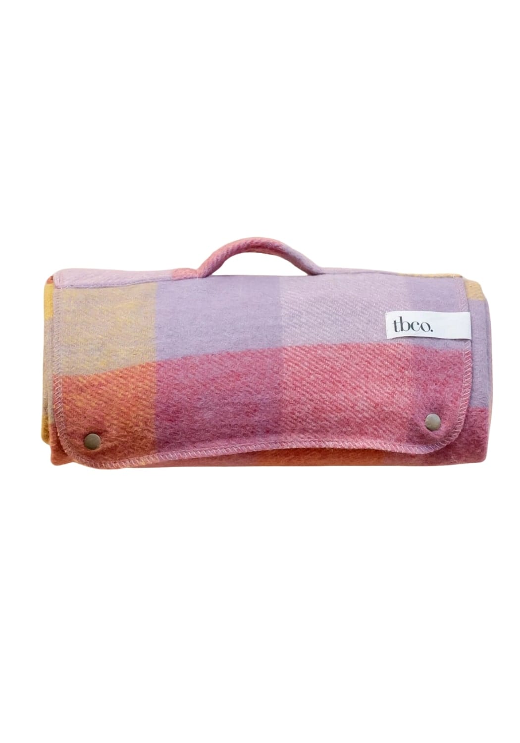 Recycled Wool Small Picnic Blanket in Lilac Gradient Gingham - Casa by Josephine Jenno