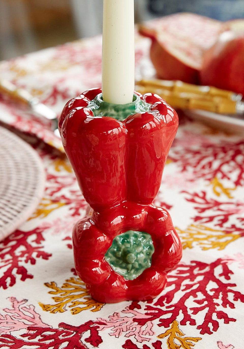 Red Bell Peppers Candle Holder - Casa by Josephine Jenno