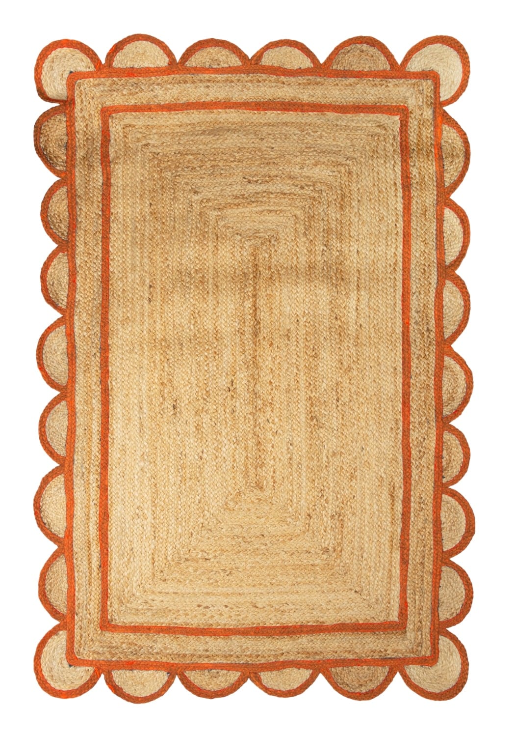 Red Scallop Jute Rug - Casa by Josephine Jenno