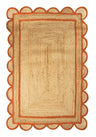 Red Scallop Jute Rug