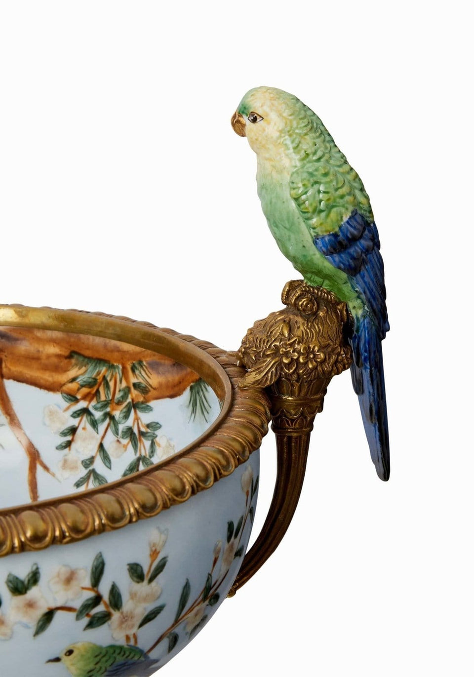 Regency Style Pillar Urn with Bowl and Birds - Casa by Josephine Jenno