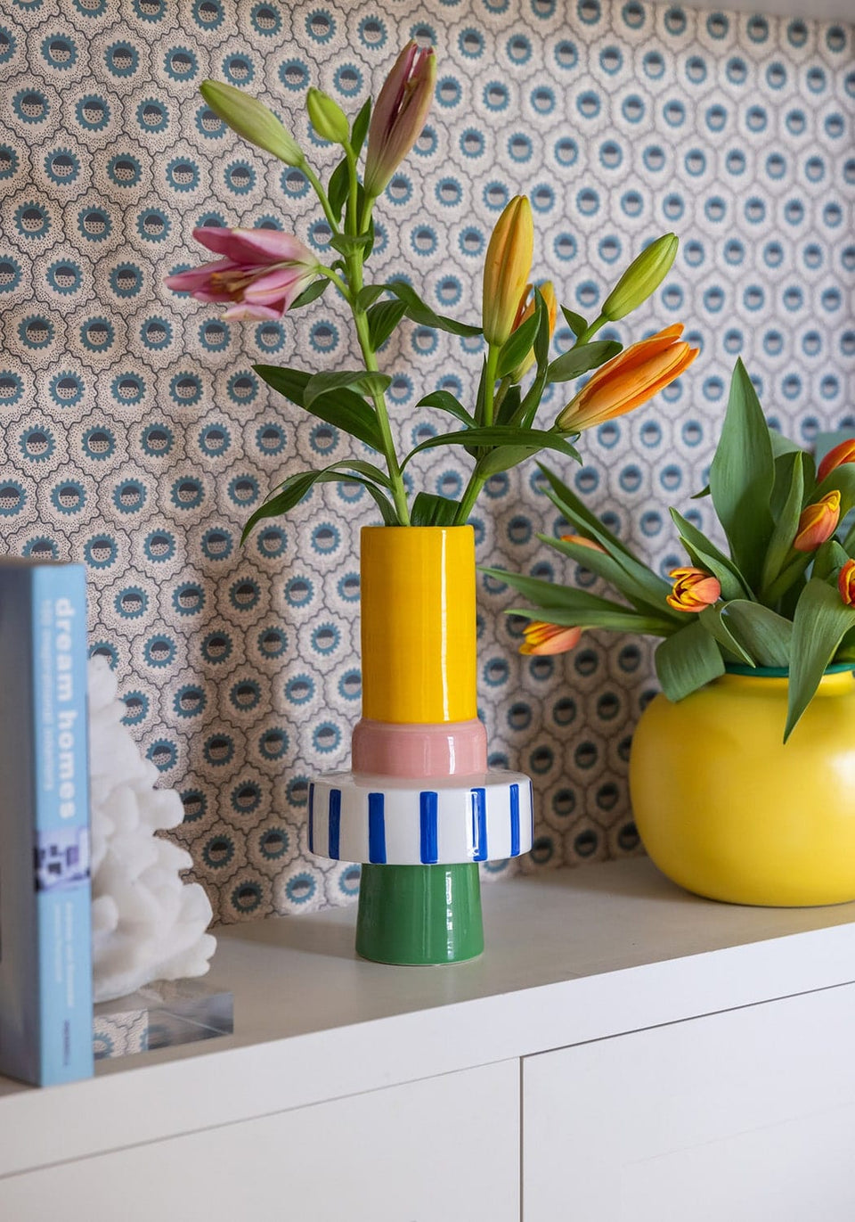 Retro Modern Colorful Vase - Casa by Josephine Jenno