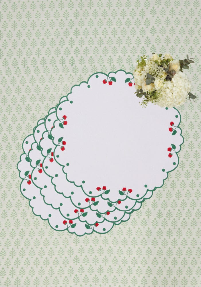 Ripe Cherry Round Placemats - Set of 4 - Casa by Josephine Jenno