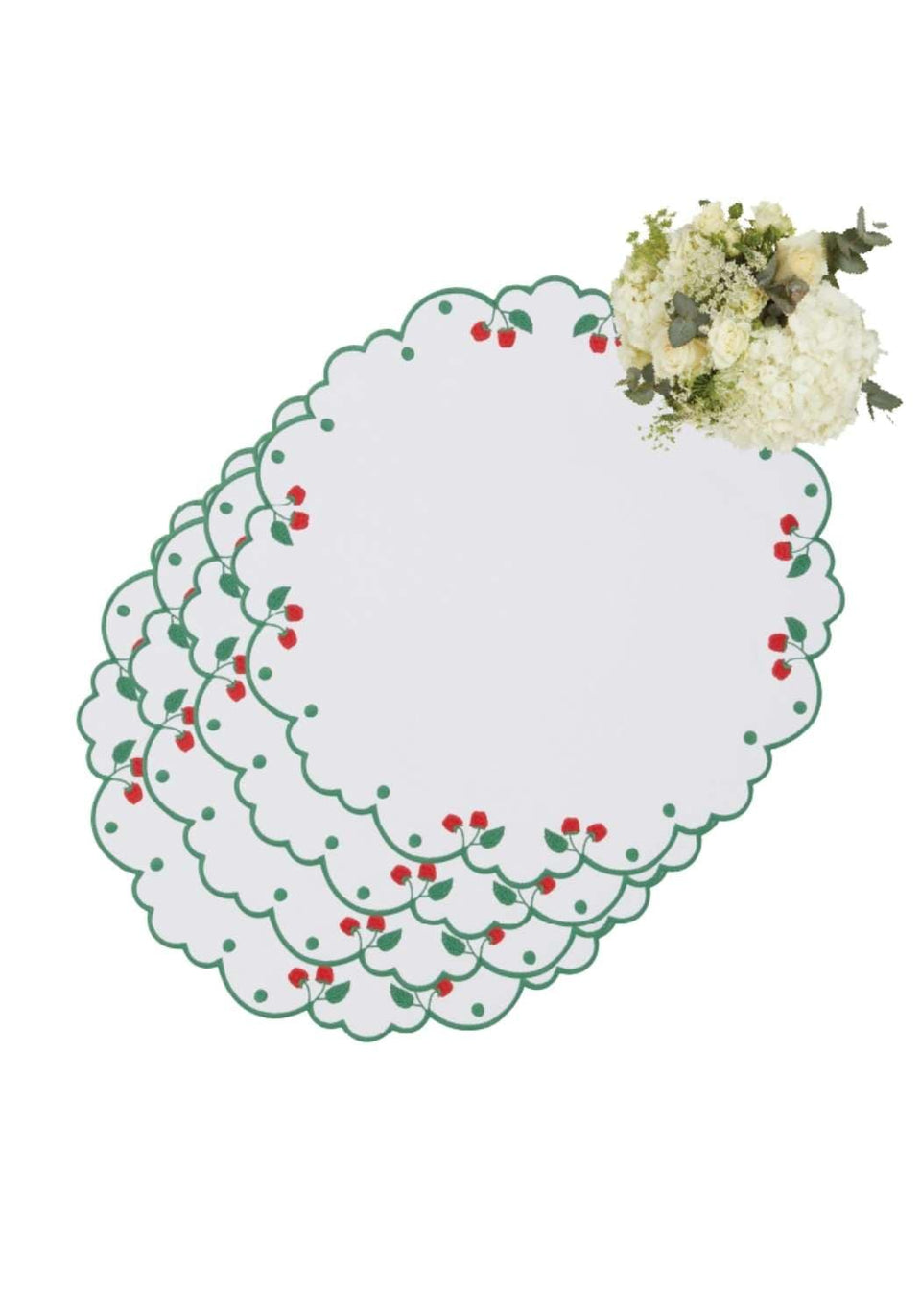 Ripe Cherry Round Placemats - Set of 4 - Casa by Josephine Jenno