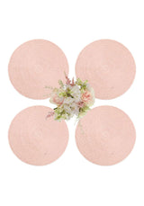 Round & Round Rattan Placemat Pink - Set of 4 - Casa by Josephine Jenno