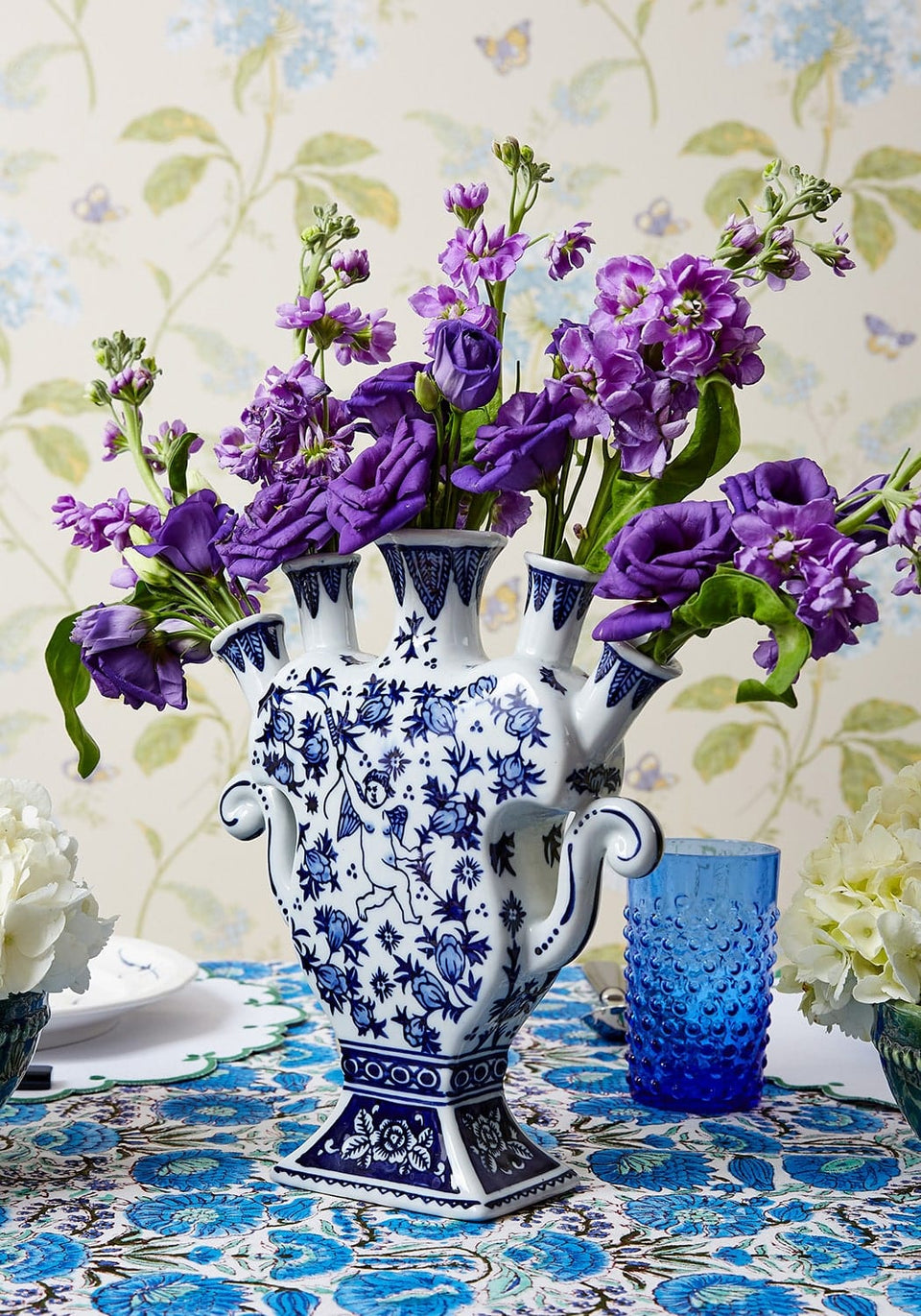 Royal Blue Dew Drop Tumblers - Set Of 4 - Casa by Josephine Jenno