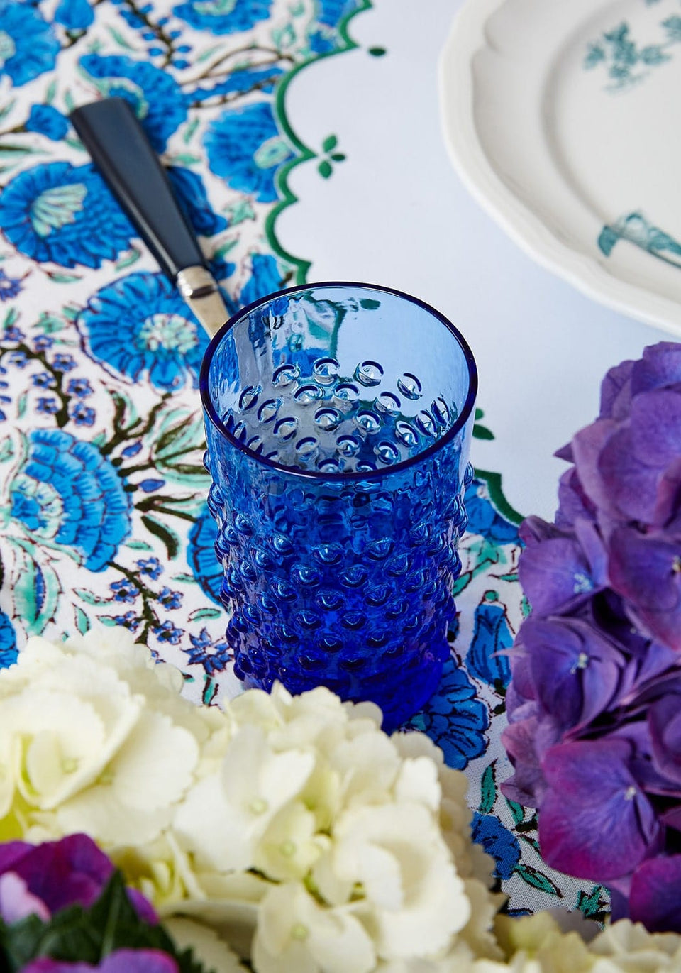 Royal Blue Jug with 4 tumblers