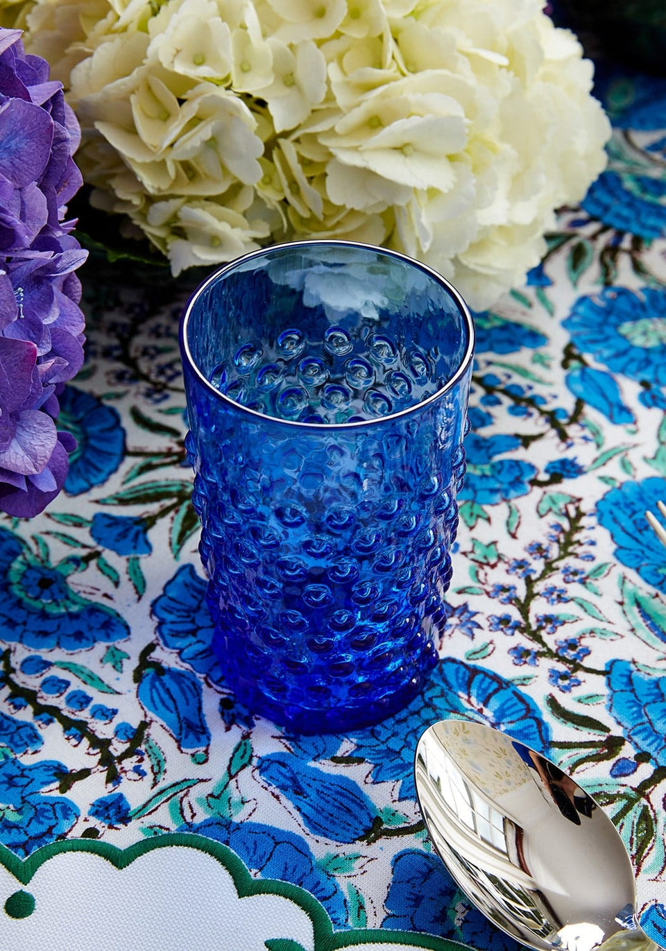 Royal Blue Dew Drop Tumblers - Set Of 4 - Casa by Josephine Jenno