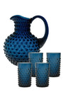 Royal Blue Jug with 4 tumblers