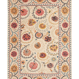 Antique Suzani Embroidered Rug - Large