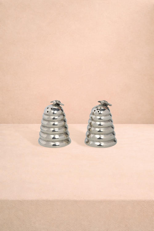 Pewter Bee Hive Harvest Salt and Pepper Shaker