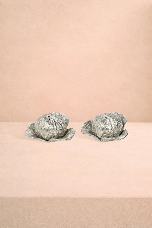 Pewter Cabbage Salt and Pepper